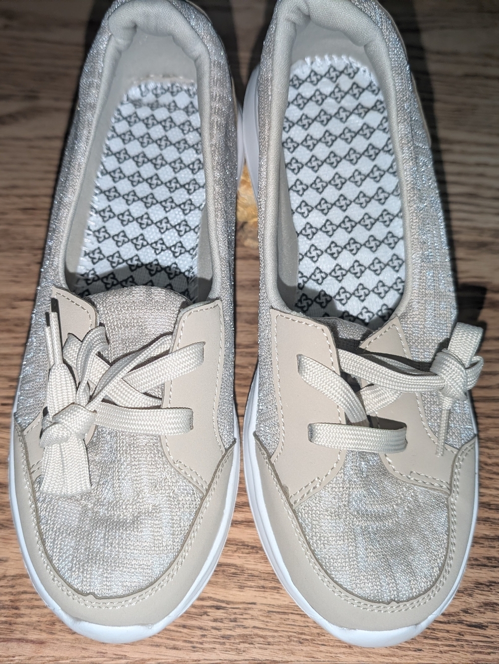 Comfy Low Cut Deck Shoes/Loafers, NWOT,  Mixed Fabric Women's Size 8